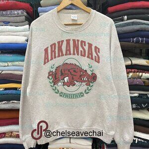 Vintage 90s Arkansas Razorbacks Football Shirt, University of Arkansas Shirt Tee